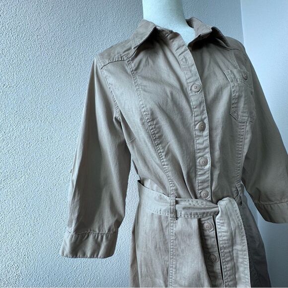 Gloria Vanderbilt Y2K Dress Cotton Button Down Casual SZ 12 - Picture 7 of 15